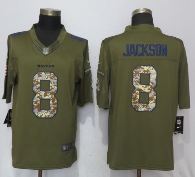 Men Baltimore Ravens #8 Jackson Green Salute To Service Nike Limited NFL Jerseys->green bay packers->NFL Jersey